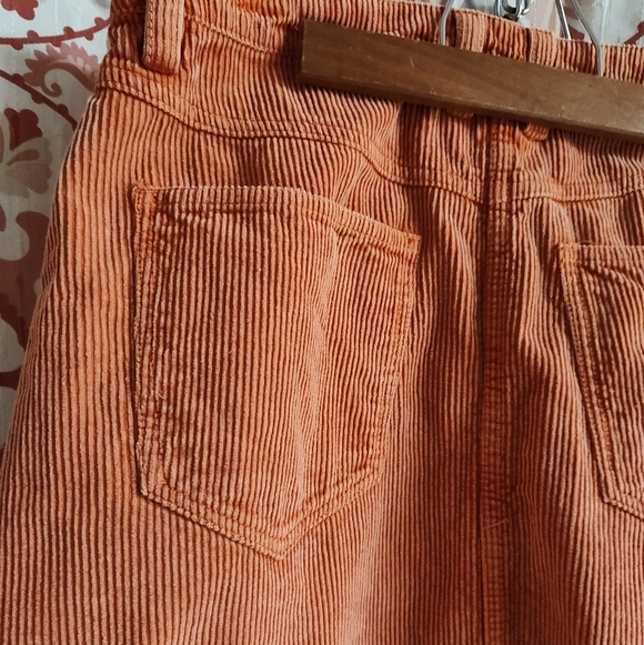 EUC Free People Rust Corduroy Maxi Skirt Come As You Are Size 6 Fits 8 - Picture 14 of 15